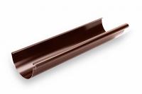 Желоб водосточный 120мм (3 м.) STAL, 124(120)/90 мм, цвет Темно-коричневый, Galeco